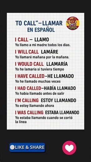 How to Use the Verb LLAMAR in Spanish ☎️ | “To Call” in Every Tense Explained 🇪🇸