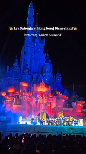 20K views · 12K reactions |  Magic Moment: Lea Salonga Performing "A Whole New World" live at Hong Kong Disneyland on January 10, with castle projections bringing Agrabah to life  #leasalonga #hongkongdisneyland #legend #hongkong #disneymagic | The HK HUB | Facebook