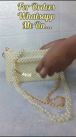 Elegant Pearl Beaded Bag | Handmade Luxury Design