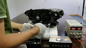 Watch Diamond Vision P16 LED testing beam pattern in headlights on Amazon Live