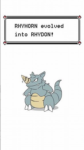 Rhyhorn evolves into Rhyperior - Pokemon Evolution Animation #shorts