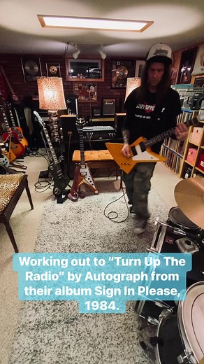 Working out to “Turn Up The Radio” by Autograph from their album Sign In Please, 1984. | Johnny Jetson