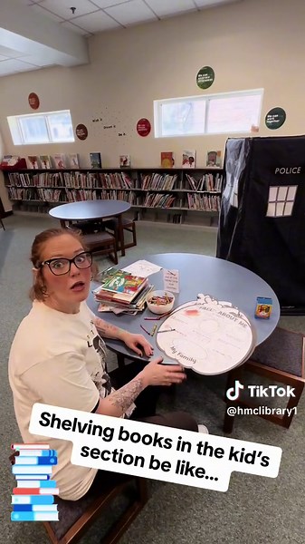 Never trust a children’s librarian to shelve alone 🤷‍♀️ #hmclibrary #letchercounty #librarytiktok #librariansoftiktok #childrenslibrarian #funny #fyp