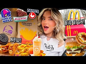 Eating The NEWEST FAST FOOD MENU ITEMS for 24 HOURS!