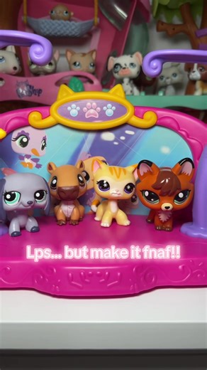 Lps but make it fnaf! What lps would u cast as Bonnie, Freddy, chica, and foxy? #lps #littlestpetshop #fnaf #fnaf2 #fyp