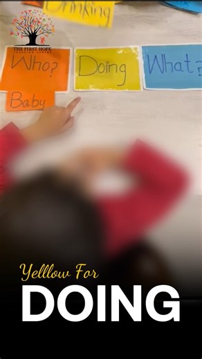 Building language with meaning We introduced Color Semantics to support Musa’s expressive language. Using structured activities, he learns to map meaning through color: 🟠 Who 🟡 Doing 🔵 What This visual strategy helps children organize thoughts, build sentences, and communicate with confidence. Small steps. Big language wins. #TheFirstHopeCenter #SpeechTherapy #ColorSemantics #LanguageDevelopment #NeurodiversityAffirming #EarlyIntervention #ABAandSpeech #AutismSupport #ADHDSupport #TherapyThat