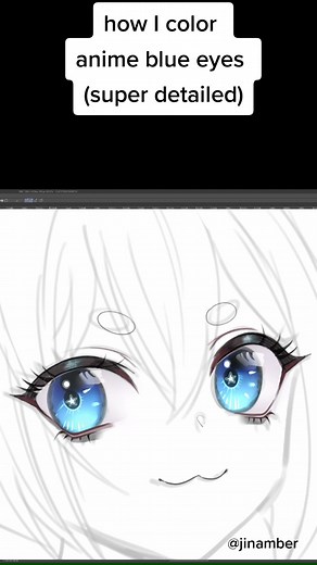 How to Draw and Color Anime Blue Eyes with Detailed Tutorial