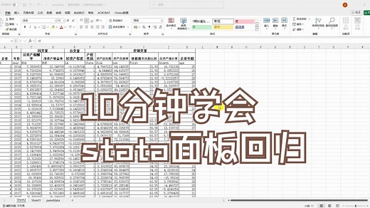 案例实操stata面板数据回归分析及结果解读小白也能秒上手，相关性分析，模型检验，稳健性检验