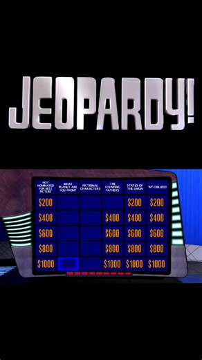 Jeopardy on the XBox 360. Running through the