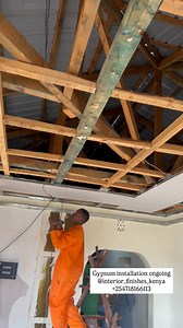 Gypsum installation ongoing | interior finishes kenya