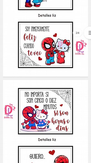 Plantilla Spiderman & Hello Kitty para Regalos Personalizados