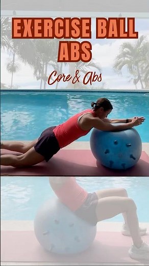 Exercise Ball Ab Workout | 4 Core-Sculpting Moves 🔥#shorts