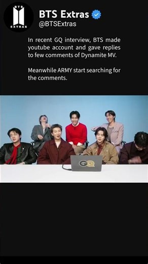 BTS Replies to Fans Online | BTS GQ Interview | BTS GQ | #btsgq #btsgqinterview #bts2026 #shorts
