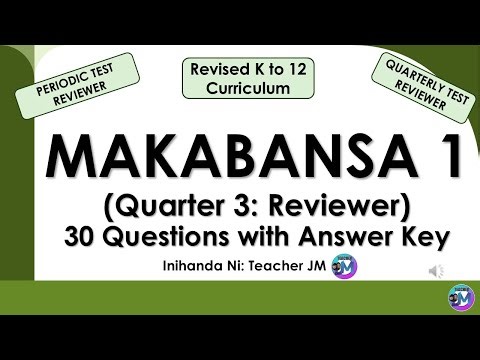 MAKABANSA 1 Quarter 3 Periodic Test Reviewer with Answer Key REVISED KTO12