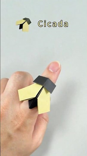 Origami Cicada Tutorial: Create a Realistic Cicada Model in Simple Steps #origami #paper