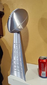 Extra Large 18" Vince Lombardi Trophy Replica - Choose I(1) Through LIX(59) - Brushed/shiny Silver Plastic -3D Printed NFL Championship - Etsy