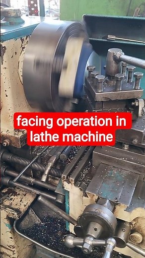 facing operation in lathe machine #welding #factory #machine #mechanical