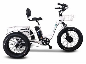 Emojo Caddy 7 Speed Electric Adult Tricycle, 3 Wheels 500w Fat Tires