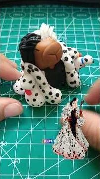 Capibaras Villanos | Cruella en porcelana fria 🎨🐹 #porcelanafria #manualidades