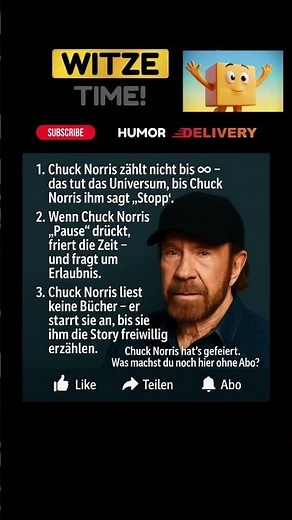 3 ❎ Chuck Norris Witze #gutelaune #unterhaltung #algorithmus #memes #alltag #shortsdeutsch