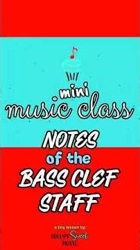 Mini Music Class: NOTES of the BASS CLEF STAFF! 🎶 #musicclass #musicteacher #music