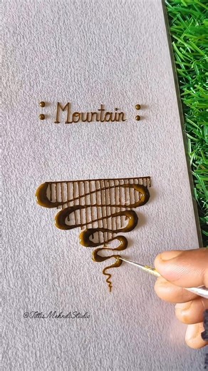 Easy Mountain Mehndi Design Pattern for Beginners | #mehndi​ #mountains​ #shorts​ #art​ #ytshorts​