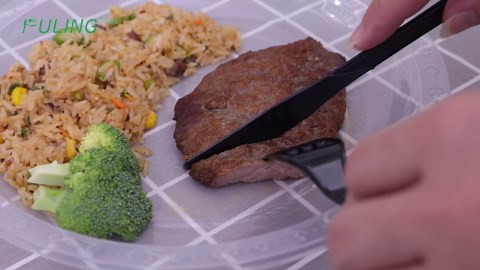 Cutlery Set Plastic Utensils Clear Forks Spoons Knives Disposable Silverware Heavyweight [300 Combo Box]