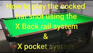 Hello everyone here is a video of how to play the cocked hat shot. I've always called it a marcus double lol Others call it a markers double. Technically we are all correct. But it really is known as a cocked hat shot. Here is my method how to work out where to aim by using. X back rail system & X pocket system Hope this helps someone understand more how to play this type of shot. Enjoy | The Routine Instructor Certified Snooker & 8 Ball Coaching
