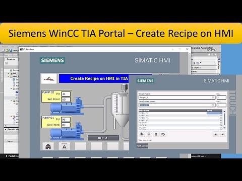 Siemens WinCC TIA Portal - Create Recipe on HMI | PLC/HMI tutorial | Industrial Automation
