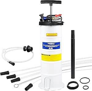 PESIKO 6.5L Pneumatic/Manual Oil Fluid Extractor Pump, Oil Change Vacuum Fluid Extractor for Automotive Fluids Vacuum Evacuation