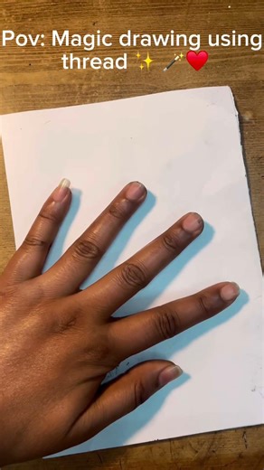 Magic drawing using thread ✨ 🪄♥️#art#magic#trending#drawing#shorts