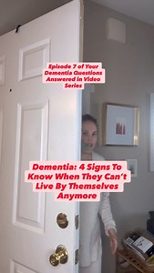 Are you wondering when your person with dementia cant live alone anymore? Here are 4 signs to look for to know they can’t live alone: 1. They aren’t able to manage medications by themselves 2. They are ignoring basic hygiene 3. They aren’t keeping up with essential chores like laundry, dishes etc. 4. They are a safety risk to themselves ie starting fires, keeping water running wandering etc Episode 7 of Your Dementia Questions Answered in Video Series Comment “alone” or if you saw any of these s