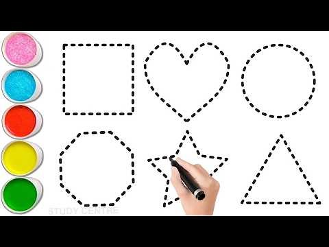 Shapes drawing for kids, Learn 2d shapes, colors for toddlers | Preschool Learning part - 2008