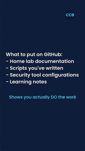 What to Put on Your GitHub for Cybersecurity #Shorts
