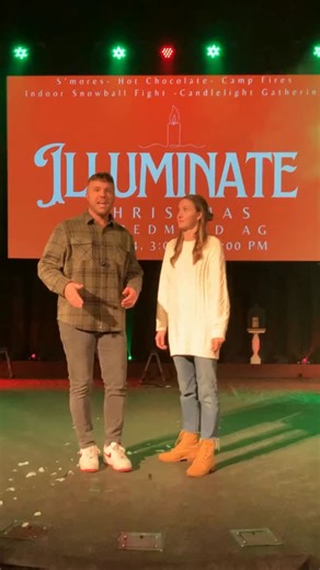 Illuminate — Christmas Eve at Redmond AG You’re invited to join us for a family-friendly Christmas Eve gathering where we celebrate Jesus, the Light of the World. We’ll sing familiar carols, enjoy an indoor snowball fight, experience falling snow from our snow machines, and close with Silent Night by real candlelight. Between gatherings—and after the second—you can enjoy hot cocoa and s’mores around our fire pits. This year we’re excited to add a brand-new feature: a cold spark machine. Think, s