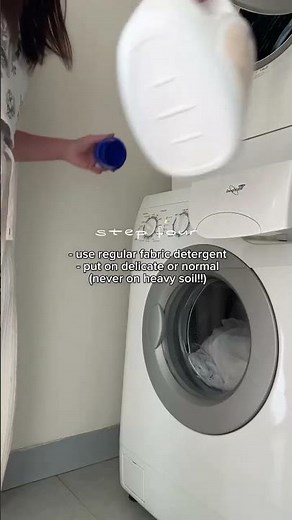 how i wash my crochet piece (in the washer)