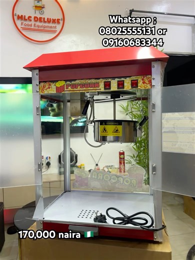 POPCORN MACHINE / RED COLORED ELECTRIC POPCORN MACHINE AVAILABLE FOR SALE IN NIGERIA 09160683344