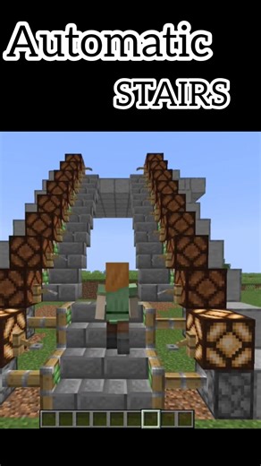 Automatic Staircase In Minecraft😱 | Redstone Build Hack #shorts