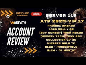 Server 116 - ATP 292m - VIP 17 - PHOENIX AWAKED - TANK MODERN TECH 89% - COLLECTION LV 30