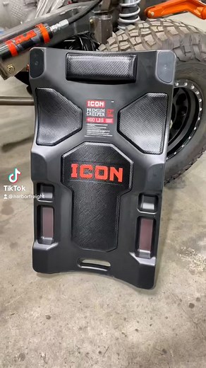 This new ICON Premium Creeper is PACKED with features: 1-3/8” ground clearance, 400 lb. weight capacity, padded headrest, six smooth-rolling low profile swivel casters, integrated carry handle, magnetic trays for tools or parts, AND MORE. https://hf.tools/www58588 | Harbor Freight