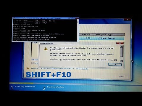 Convert GPT to NTFS || Windows cannot be installed to this disk is of the GPT partition SOLUTION