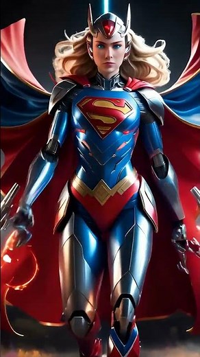 Superheroine Transforms into a Futuristic Spacecraft