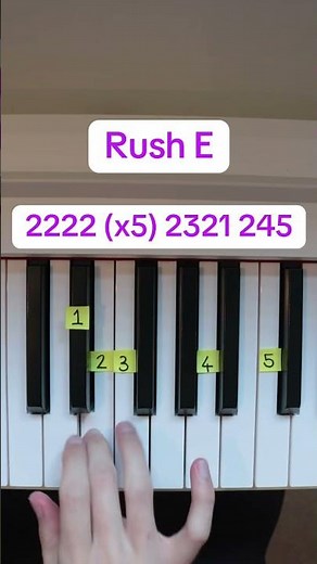 Rush E (Easy Piano Tutorial) #piano #pianotutorial #pianomusic