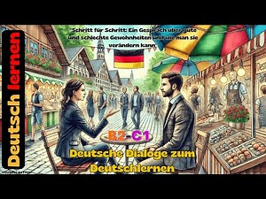 Deutsch lernen: Dialog über Gewohnheiten (B2-C1 Niveau) – Vokabeln & Redewendungen entdecken!