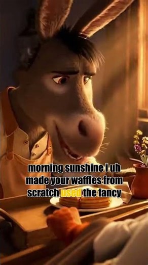Donkey making waffles from scratch