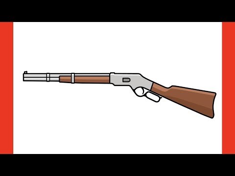 How to draw Winchester Rifle / drawing win 1887 Gun