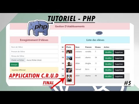 Tutoriel PHP :🚨 Application CRUD Final (Bonus) : Ajout d'images 🚨