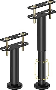 Wlrrcwdttc 2 Pcs Adjustable Height Bed Support Legs 5.9-10.5 inch, Bed Frame Center Support Legs for Bed Frame/Bed Center Slat/Furniture,Heavy Duty Metal Bed Replacement Legs Bed Slats Support Legs