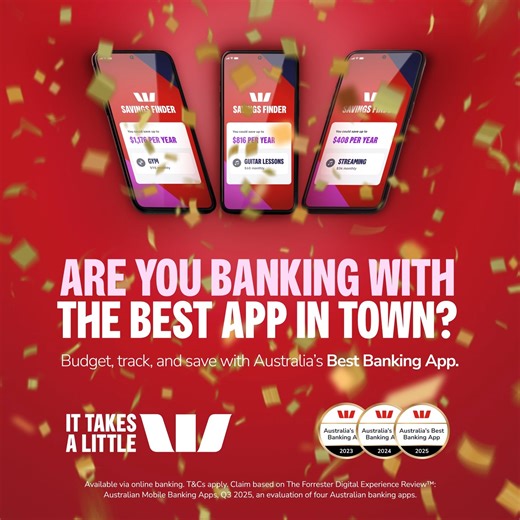 11K views · 59 reactions | Built for you and the results are in. Your Westpac App is Australia’s Best Banking App yet again! They say good things come in threes, and we wholeheartedly agree…Budgeting, saving and spend tracking, get into it! Find out more here: https://www.westpac.com.au/personal-banking/online-banking/mobile-app/ | Westpac | Facebook