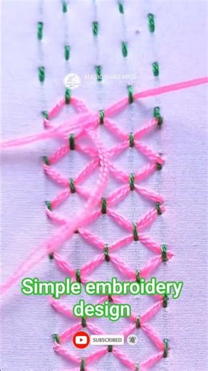 simple design work tutorial #embroidery #embroiderypatterns #handbroidery